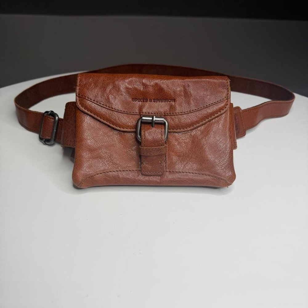 Spikes & Sparrow Missouri 100 % Leather Bumbag Brandy Cognac Western Boho